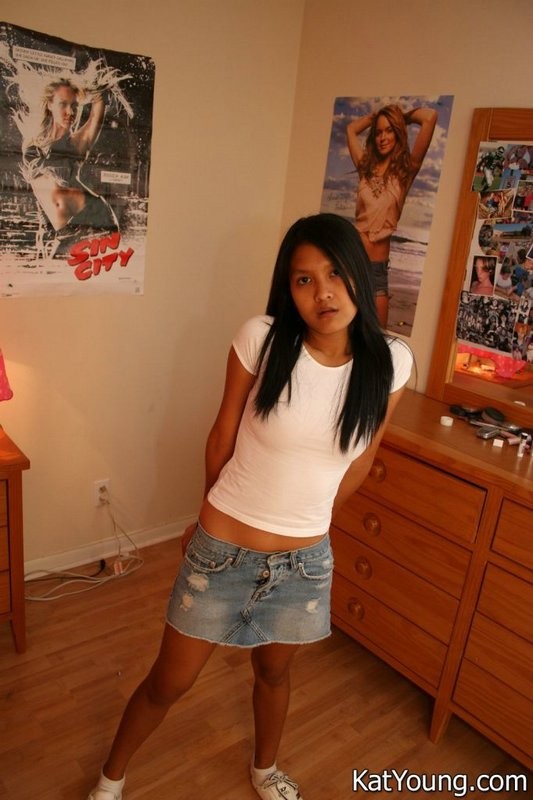 Kat is cute exotic thai undressing in her bedroom #70025024