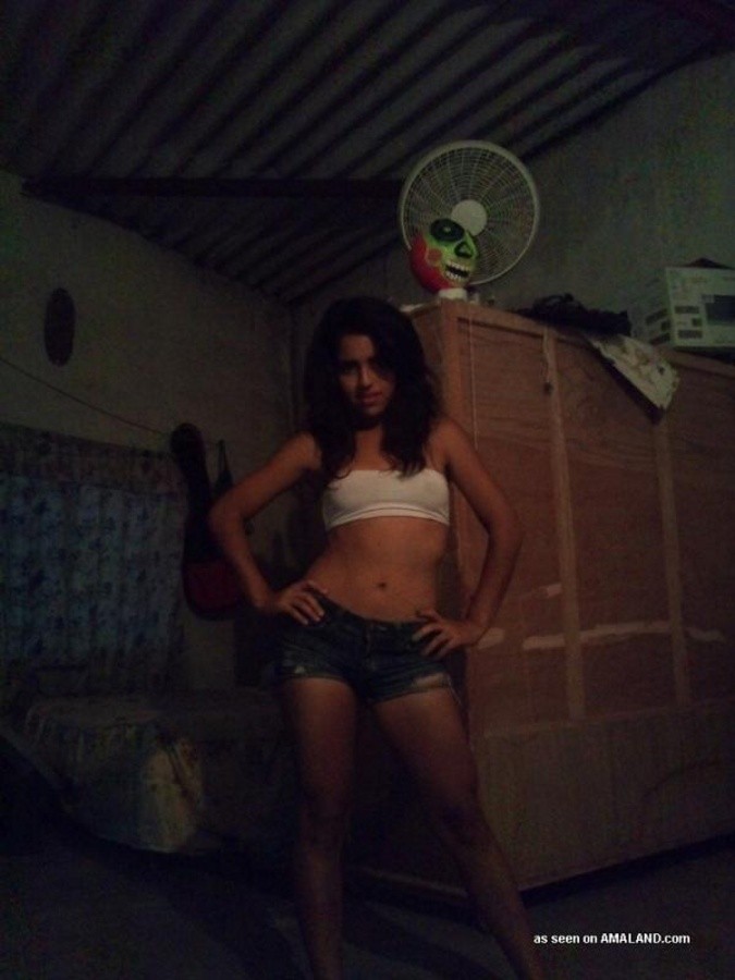 Collection of two sexy chicas posing sleazy at home #67632138