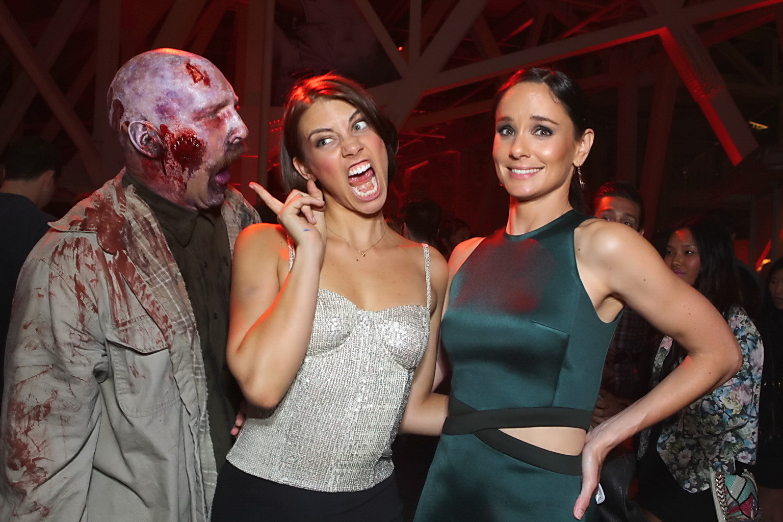 Lauren Cohan cleavy and leggy on the promotions of AMC's Walking Dead in LA  San #75246840