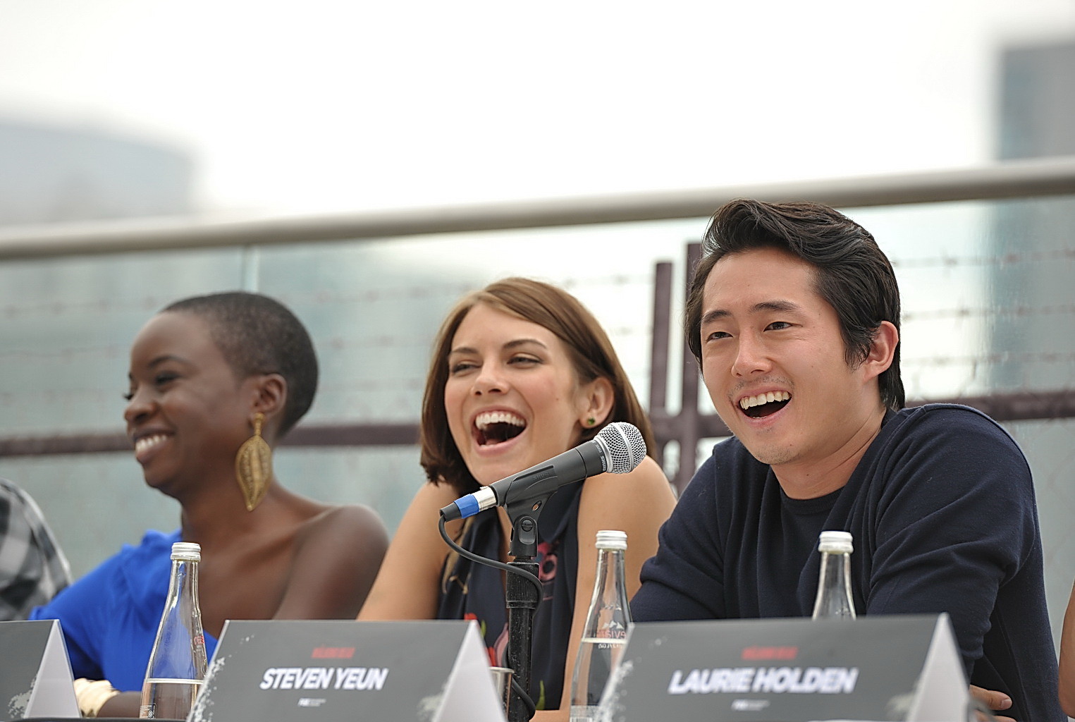 Lauren Cohan cleavy and leggy on the promotions of AMC's Walking Dead in LA  San #75246876