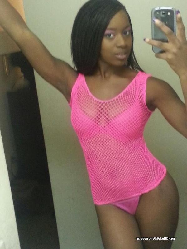 Sexy black chicks teasing their pals in hot selfpics #73318818