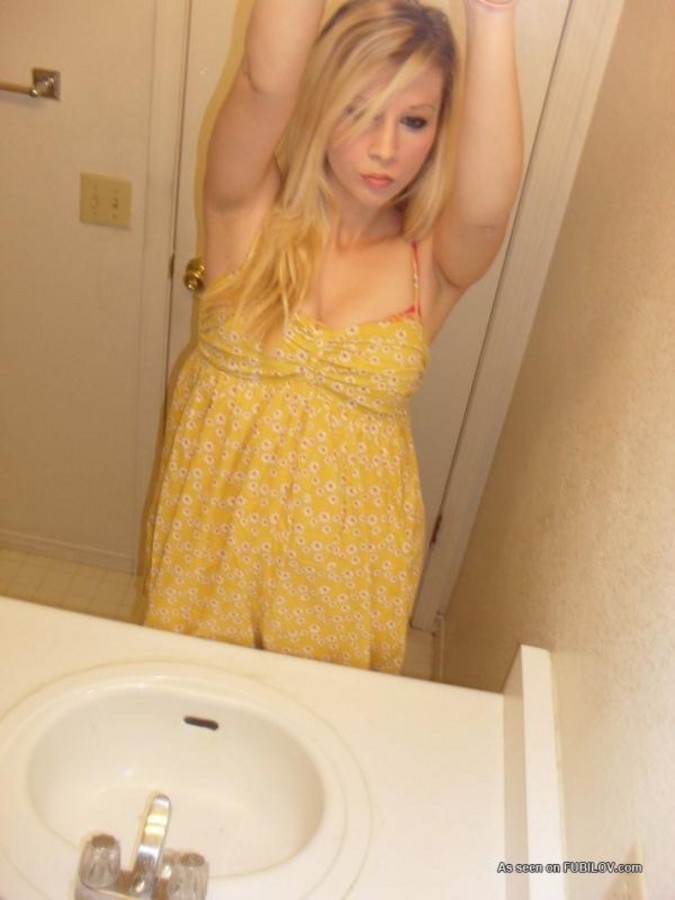 Blonde teen cutie modeling her summer dress #68150868