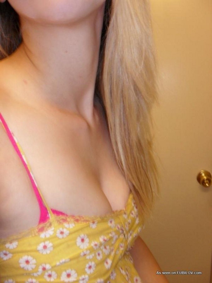 Blonde teen cutie modeling her summer dress #68150889