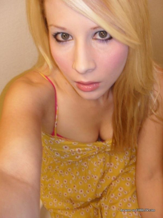 Blonde teen cutie modeling her summer dress #68150900