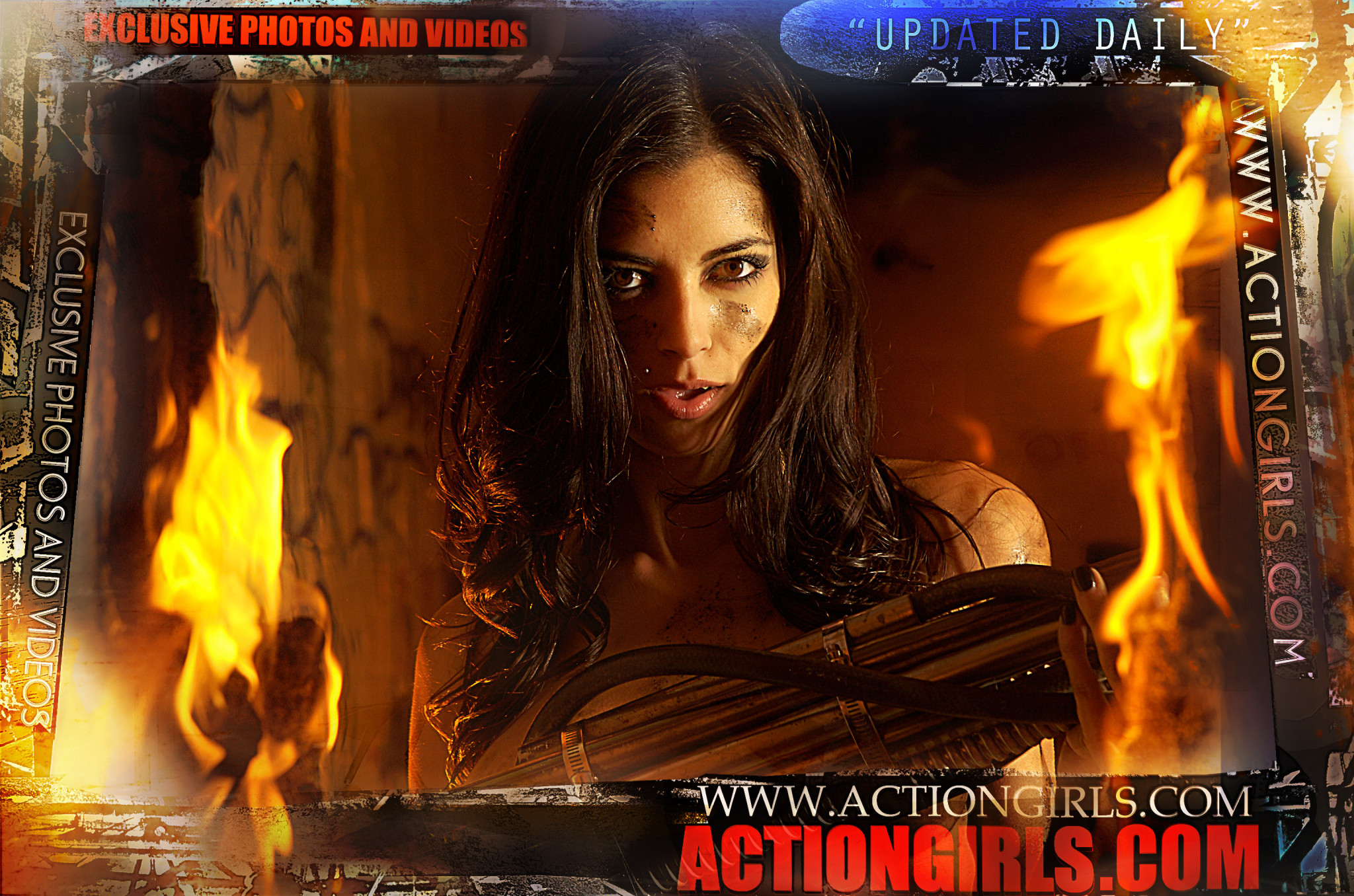 Exklusive actiongirls web-poster deluxe ser 5 fotos actiongirl
 #70962400