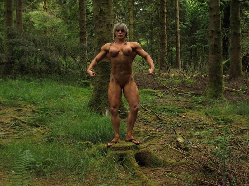 Lisa Cross posing naked in the forest #70990731