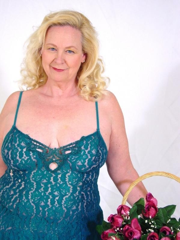 Mature blonde giant fat girl selling flowers #75583355