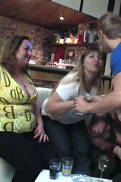 The fatty at the BBW orgy party in the bar is bent over and her pussy is savaged #71771551