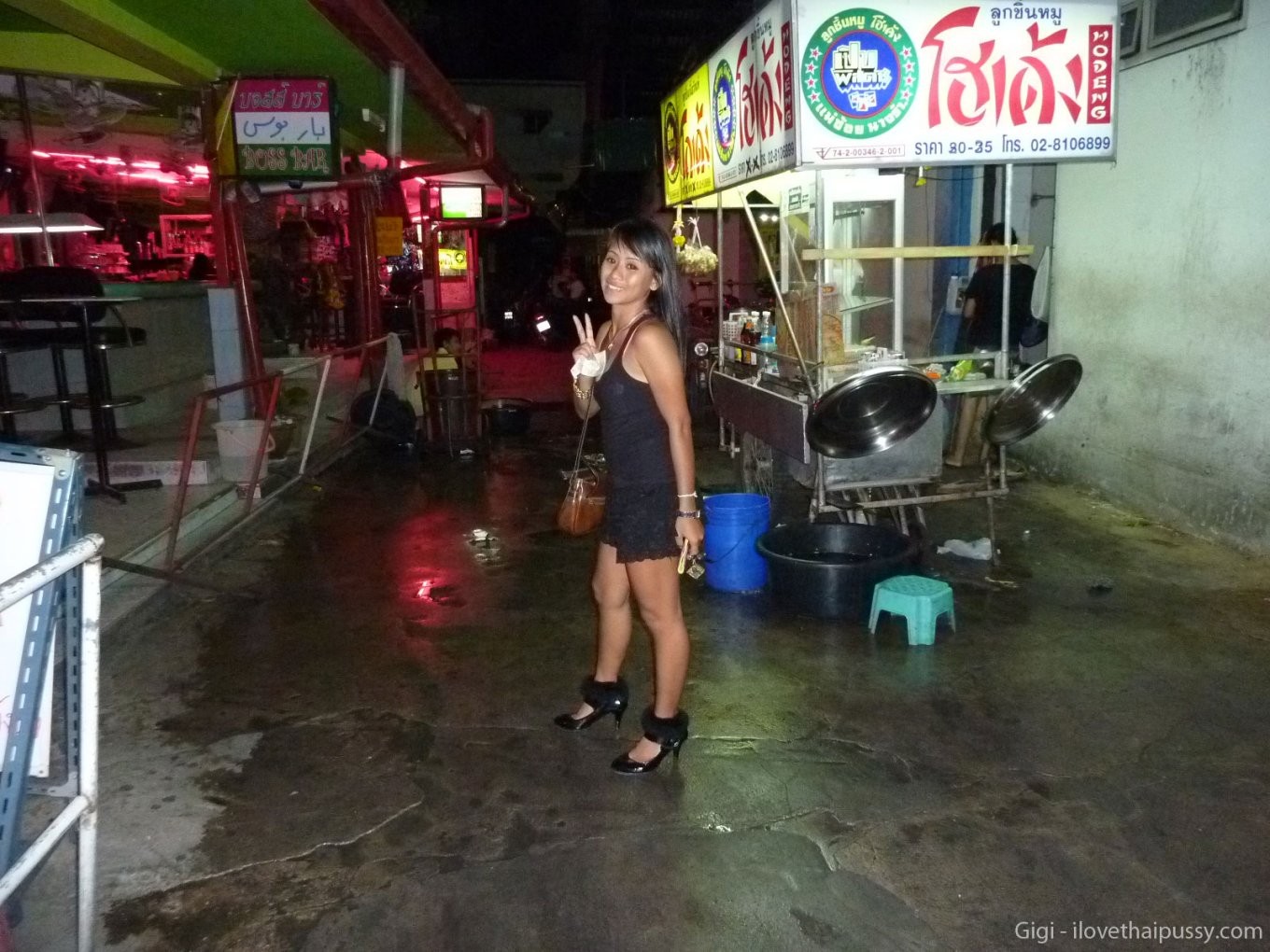 Adorabile bargirl thailandese scopa i turisti del sesso per i soldi dell'affitto
 #69899436