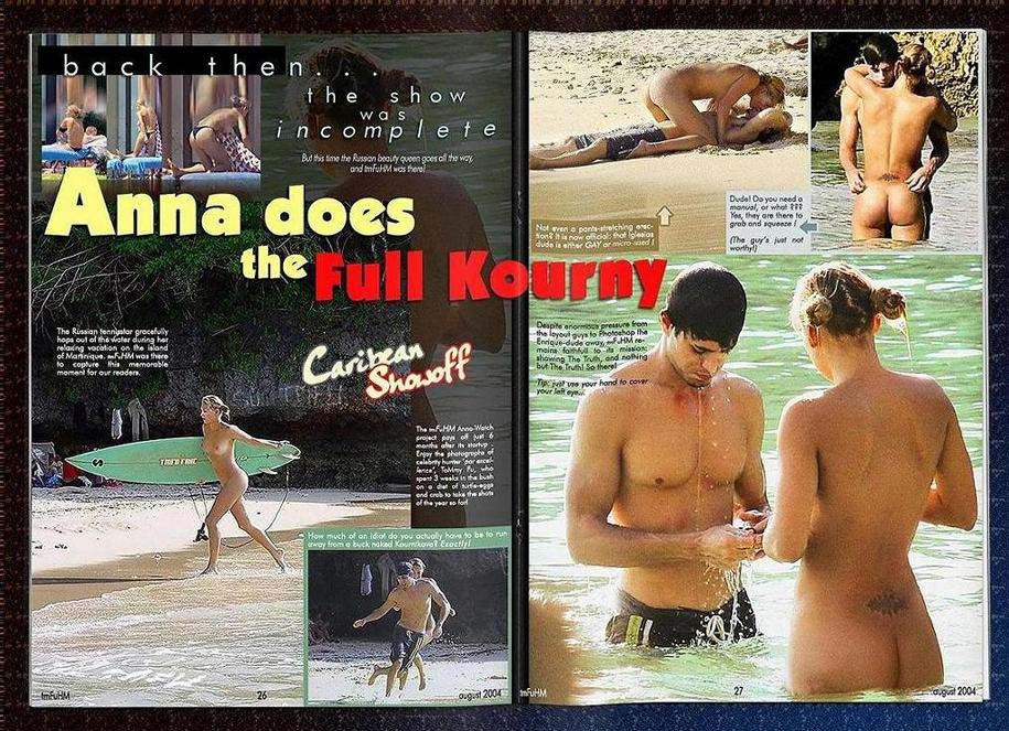 Anna Kournikova sunbathing topless and hairy bush #75393300