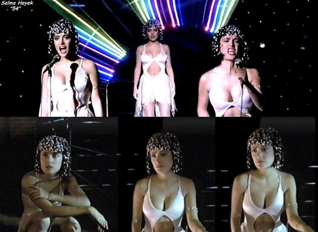 Lovely latina actress Salma Hayek shows nude tits #75436385