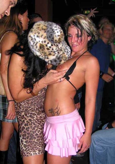 Beautiful wild party sluts drunk and getting trashed in the club #76396935