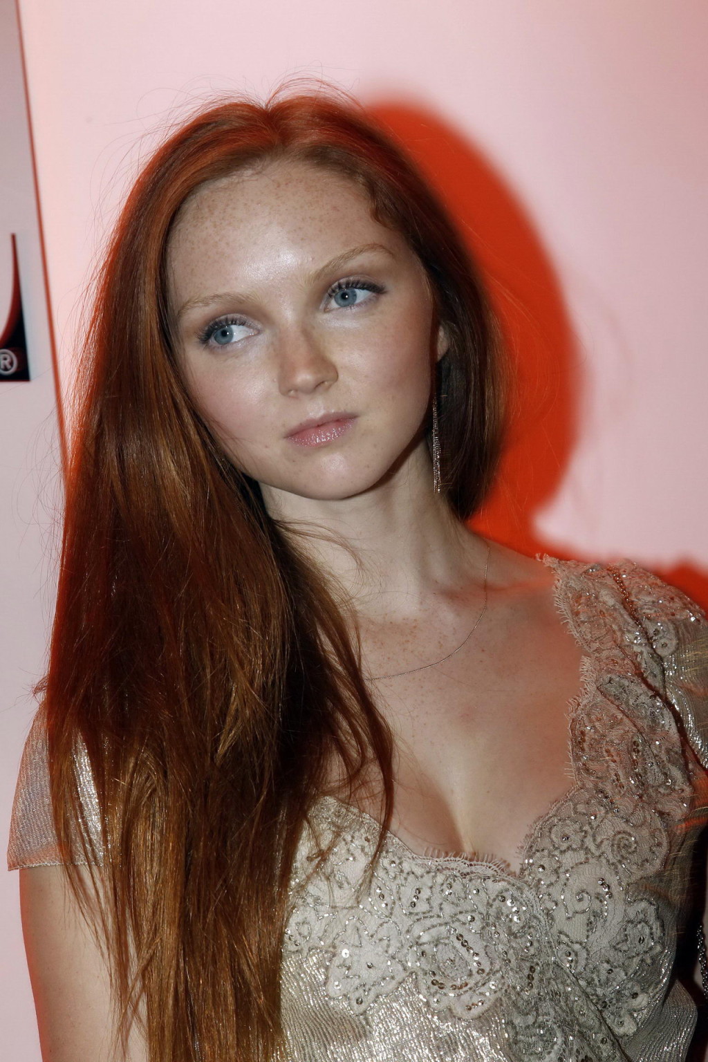 Lily Cole leggy in a nasty short dress at Dior Dinner Cocktail Reception in Cann #75348408