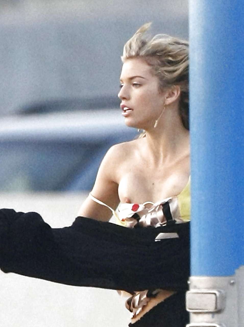 AnnaLynne McCord riding bike in bikini and tits slip paparazzi pictures #75289391