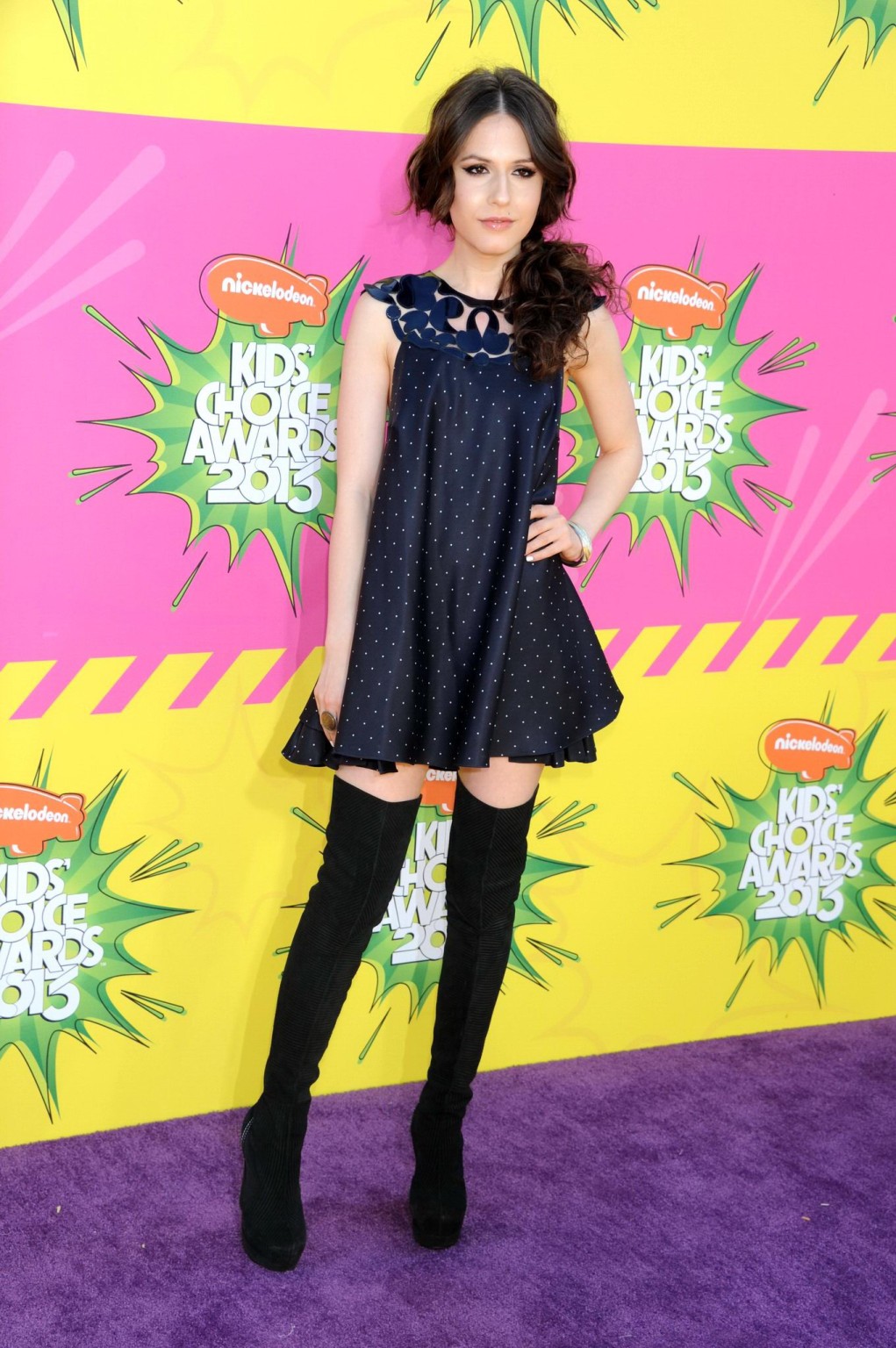 Erin Sanders wearing a mini dress  fuckme boots at Nickelodeon's 26th Annual KCA #75237003