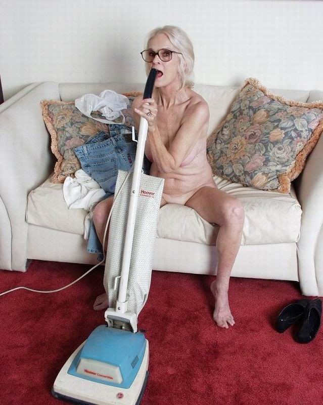 kinky granny having fun with a hoover #67391983