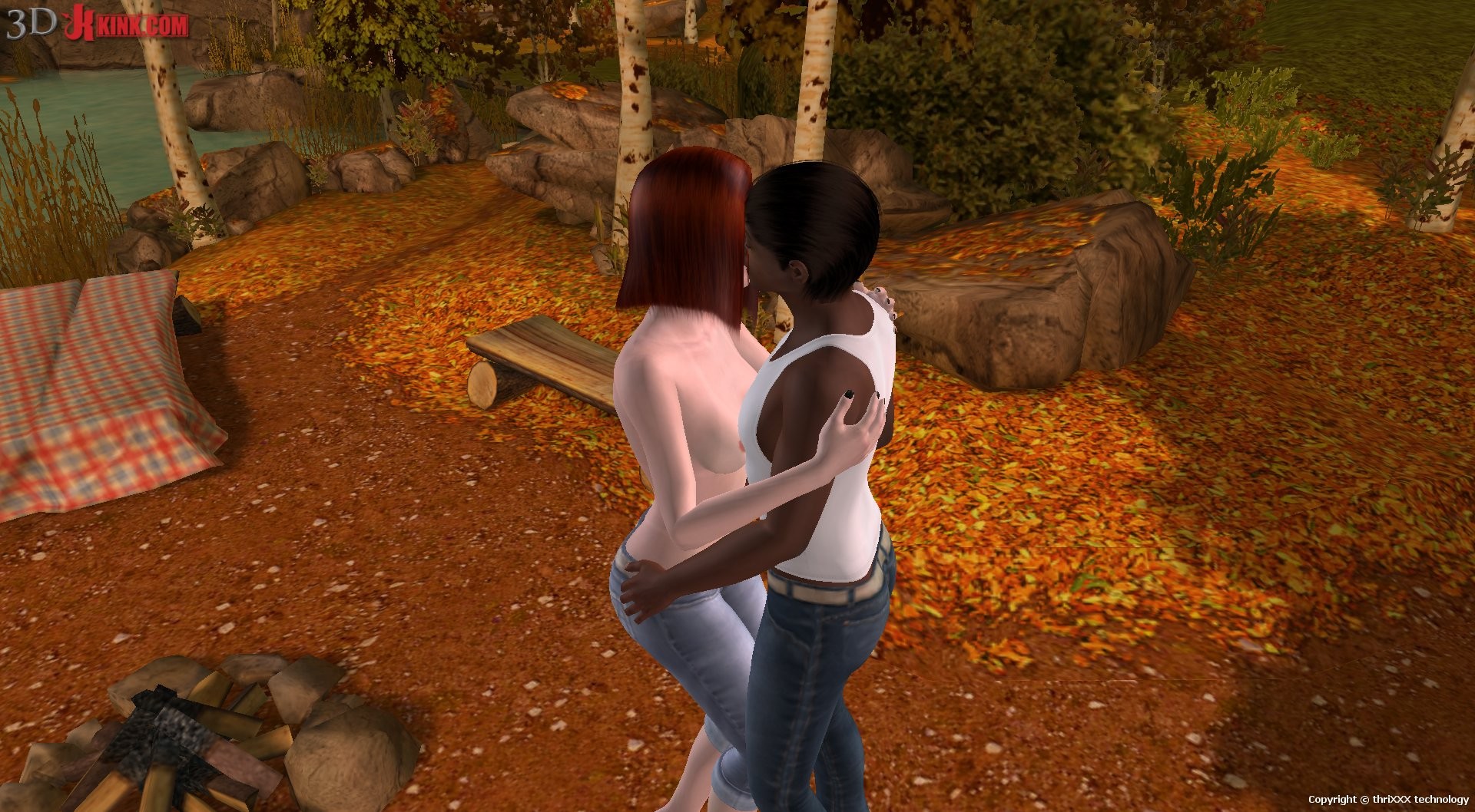 Acción sexual interracial creada en un juego de sexo virtual fetichista en 3D.
 #69360076