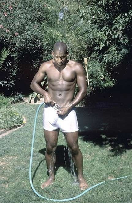 A black muscle gardener stripping and showing and jerking off #76975661
