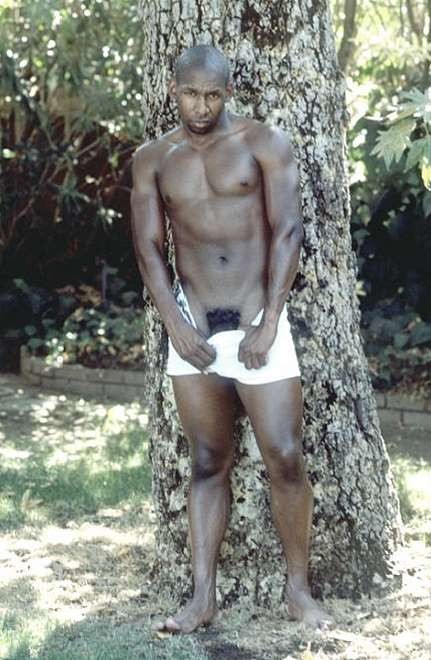 A black muscle gardener stripping and showing and jerking off #76975663