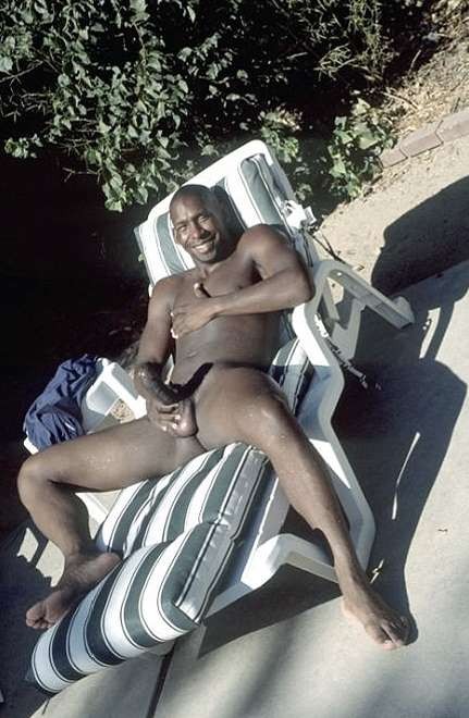 A black muscle gardener stripping and showing and jerking off #76975690