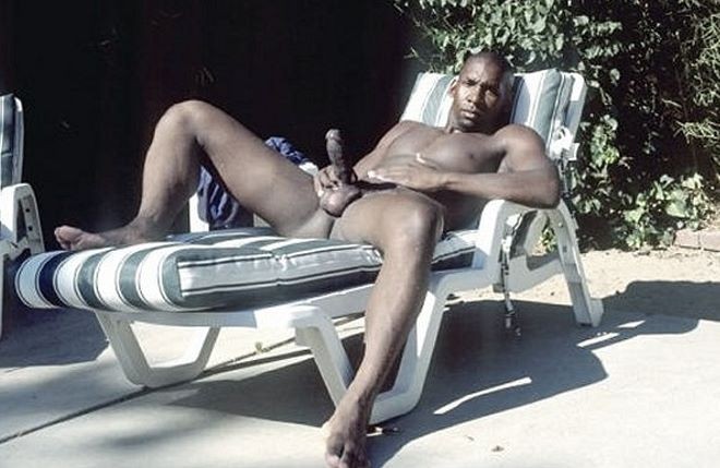 A black muscle gardener stripping and showing and jerking off #76975705