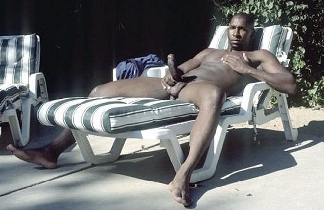 A black muscle gardener stripping and showing and jerking off #76975707