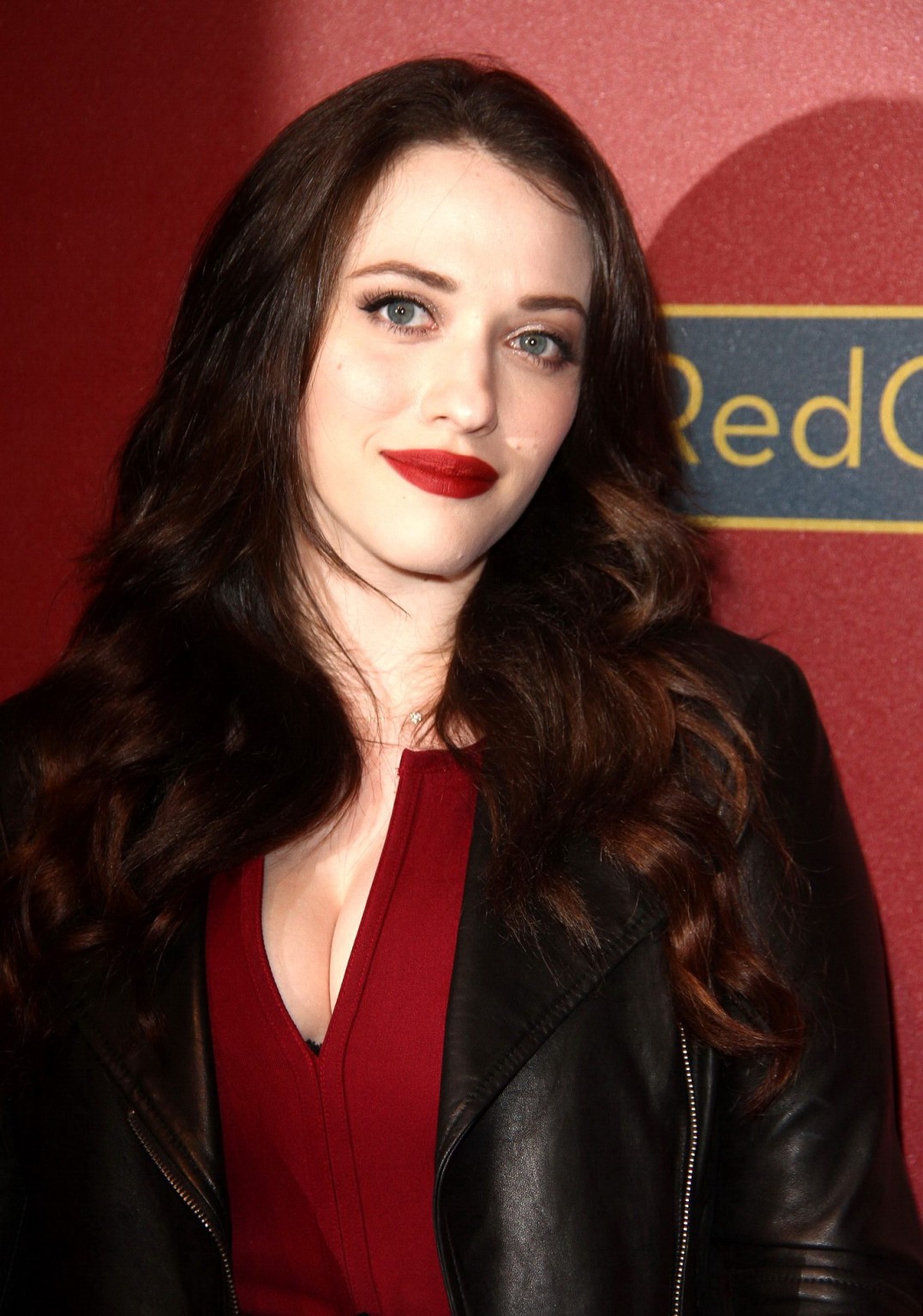 Kat Dennings showing huge cleavage at the QVC 5th Annual Red Carpet Style Event  #75203228