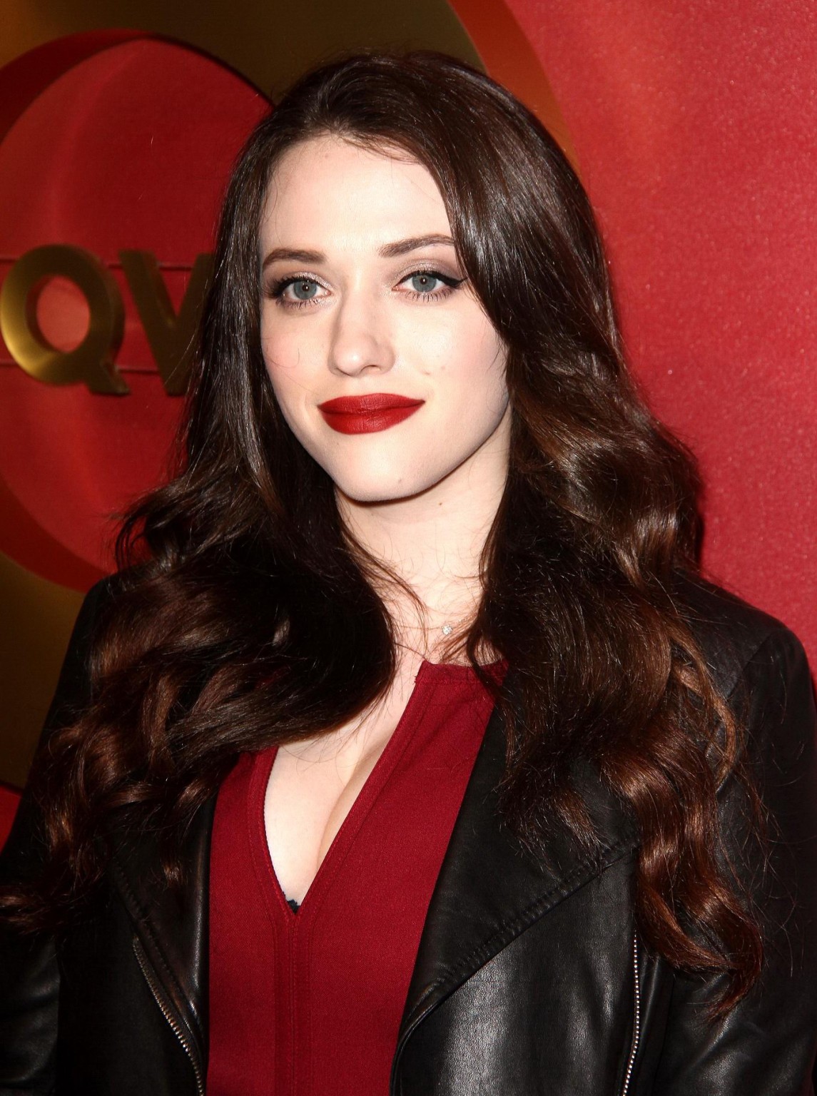 Kat Dennings showing huge cleavage at the QVC 5th Annual Red Carpet Style Event  #75203238