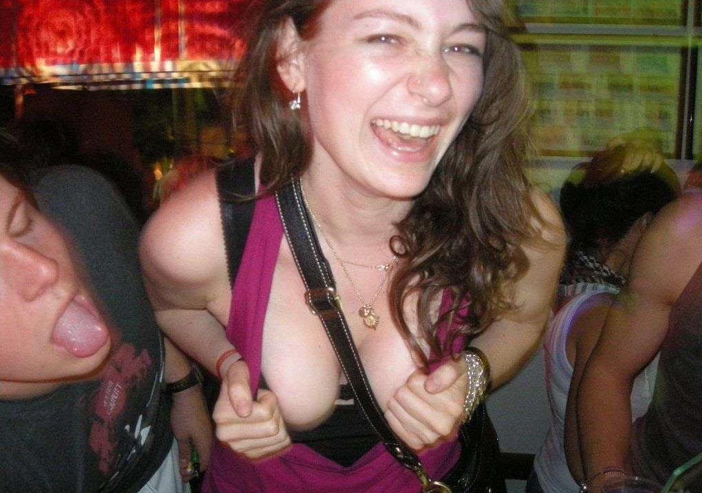 Really drunk amateur girls flashing tits #76396477