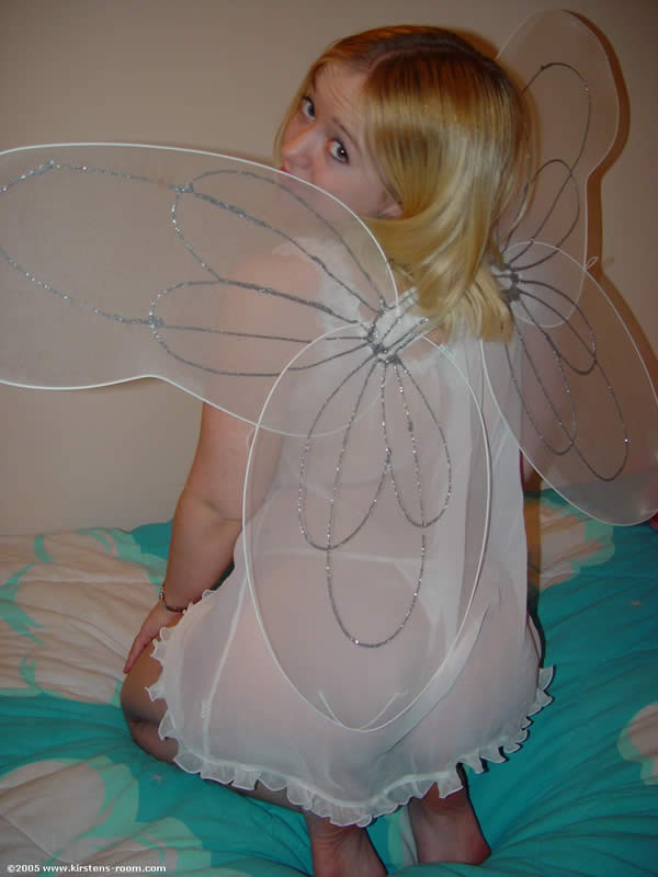 Big tit blonde amateur kirsten with butterfly wings #73868390