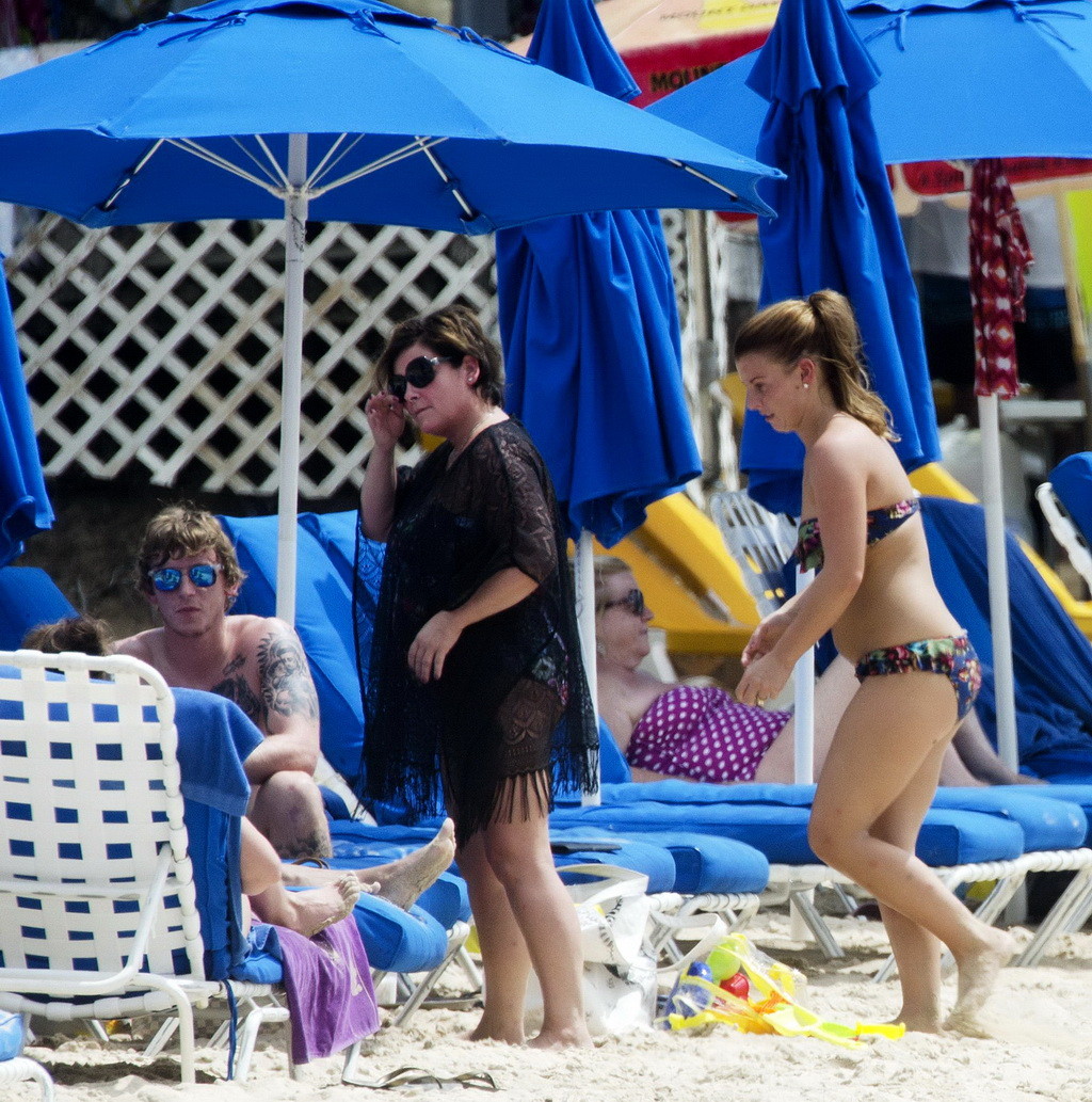 Coleen Rooney showing off her plump bikini body on a beach in Barbados #75216119