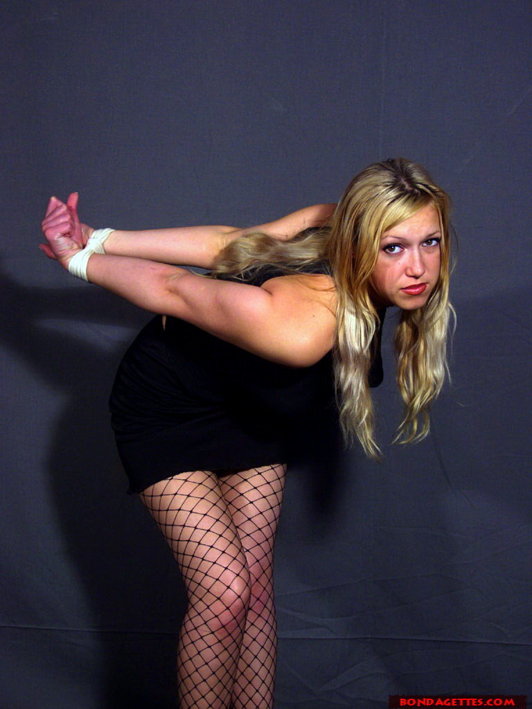 Shy blonde bondage babe restrained #71928525