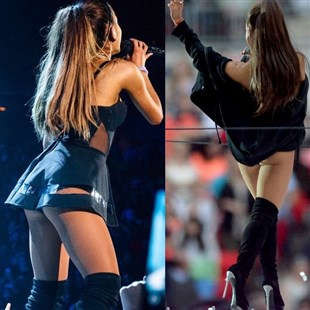 Ariana Grande shows nude ass and sexy upskirt panties #75148015