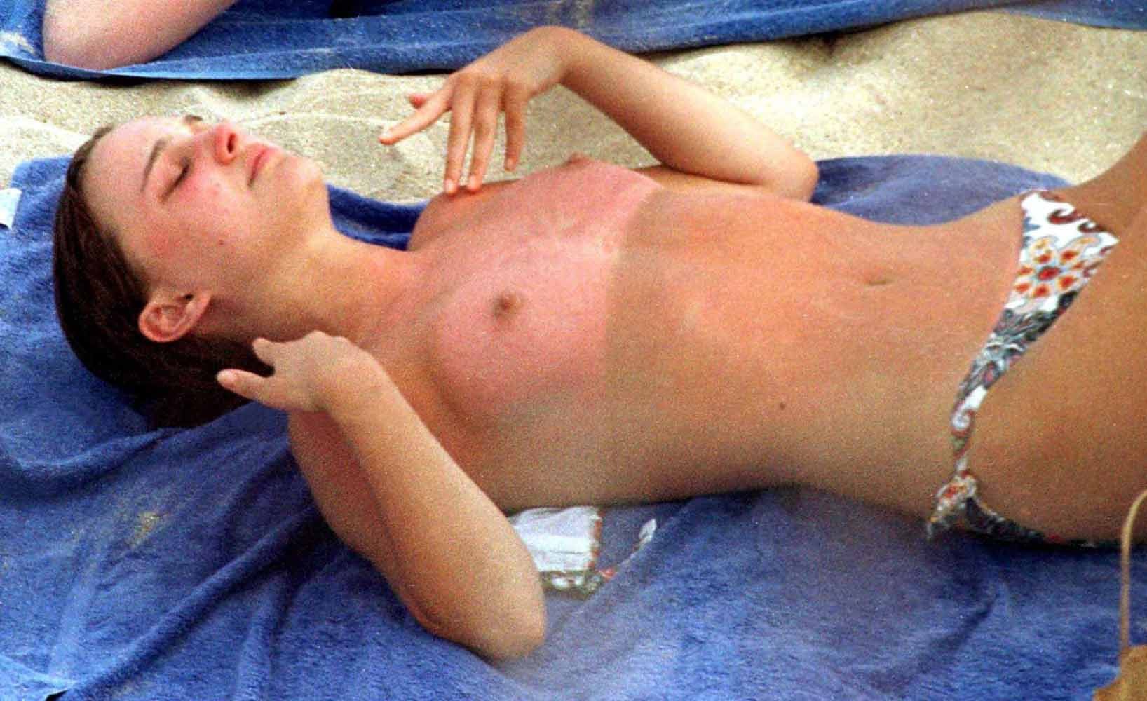Natalie Portman exposed naughty boobs on the beach #75370734