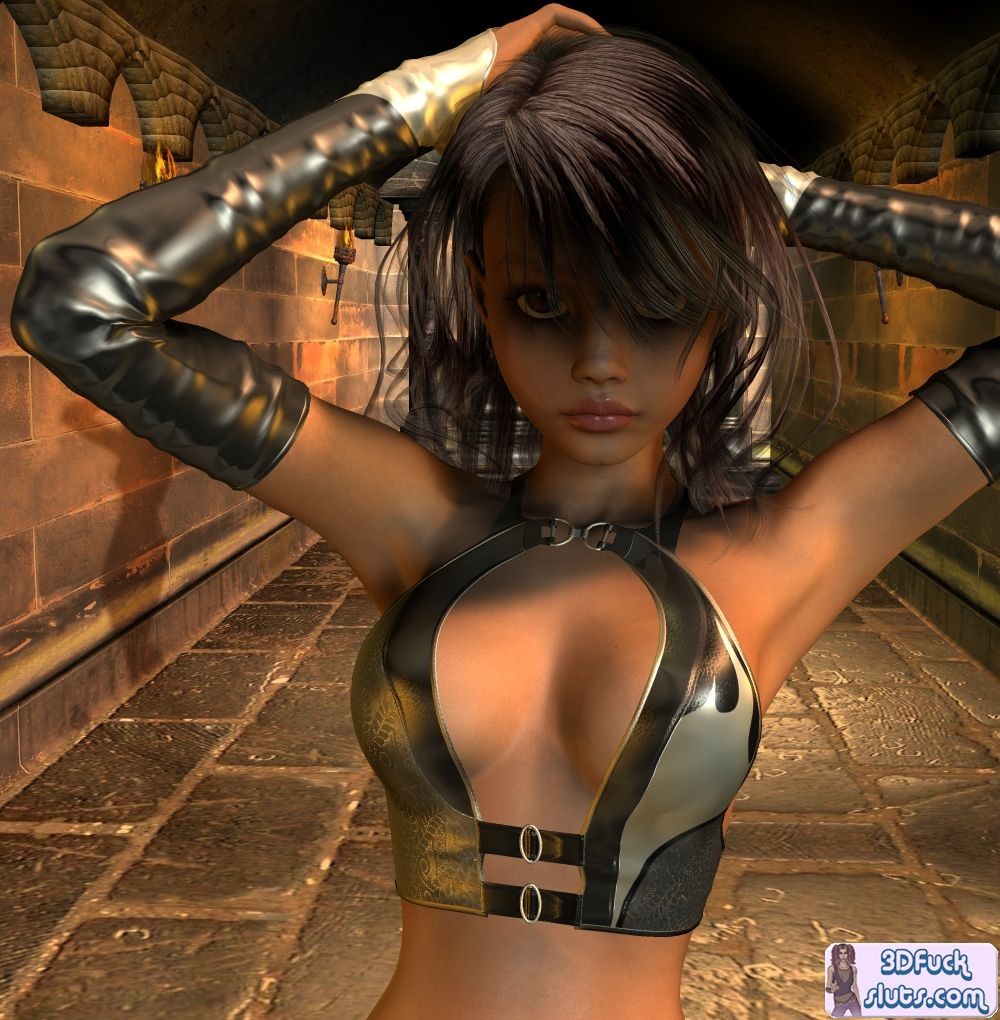 Cute Tomb Raider toon girl exploring #69651816