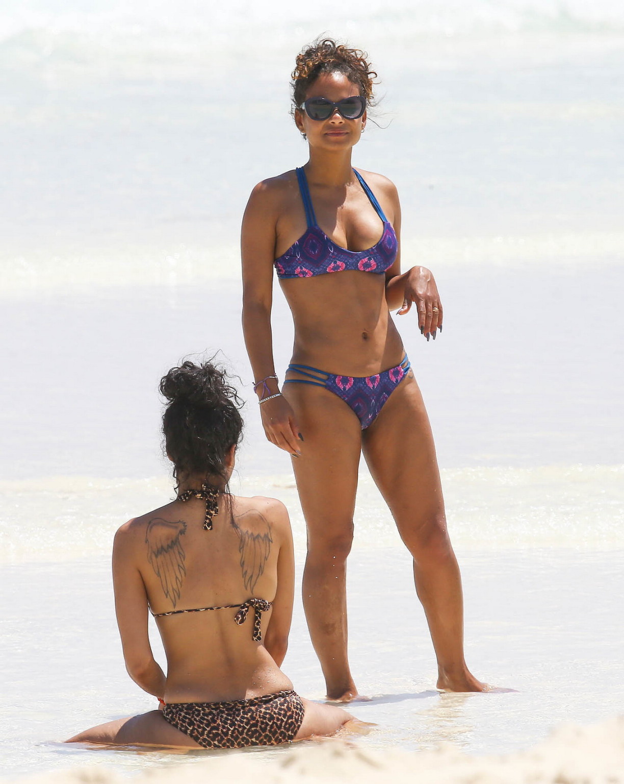 Christina Milian and Karrueche Tran flaunts their taut bikini bodies at the beac #75168777