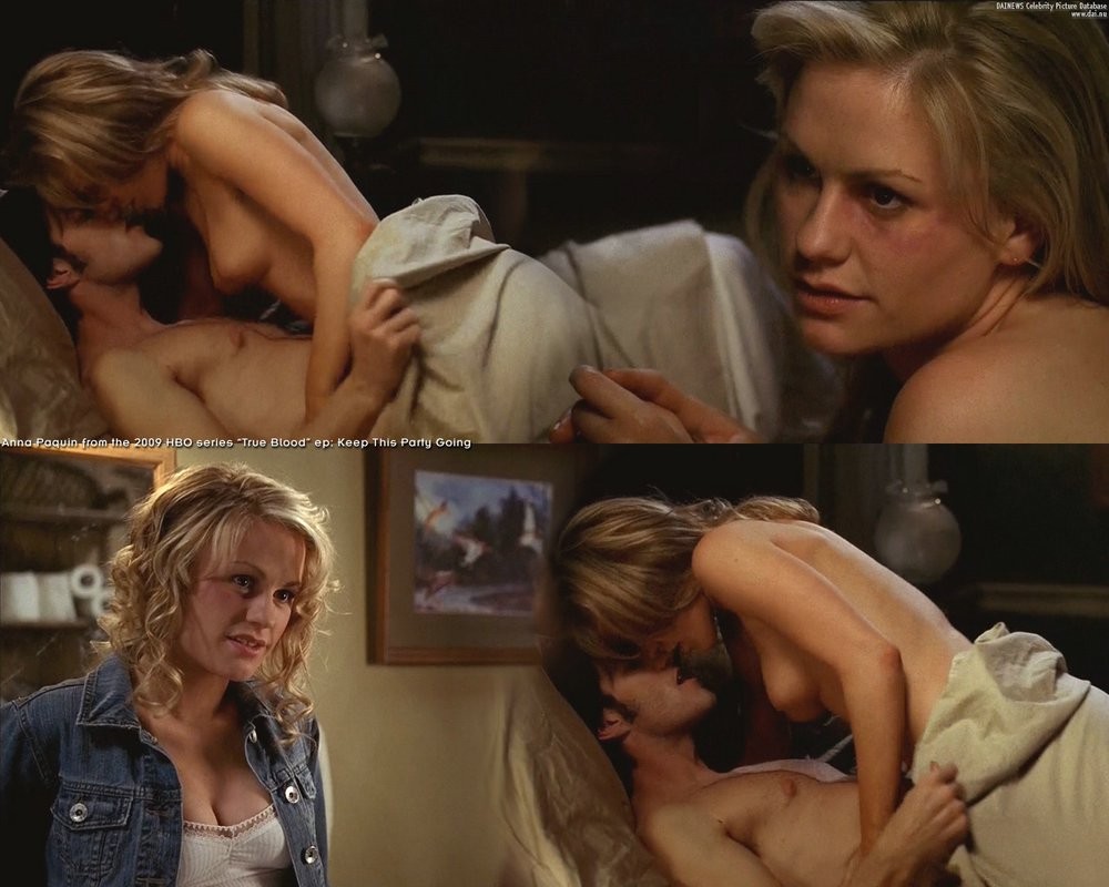 Anna Pacquin, blonde, expose ses seins dans une scène de sexe sauvage.
 #75346062