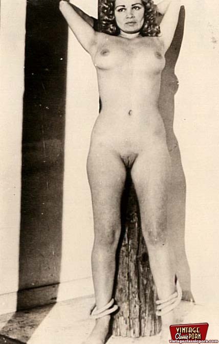 Several sexy vintage blondes showing their fine body parts #67825054