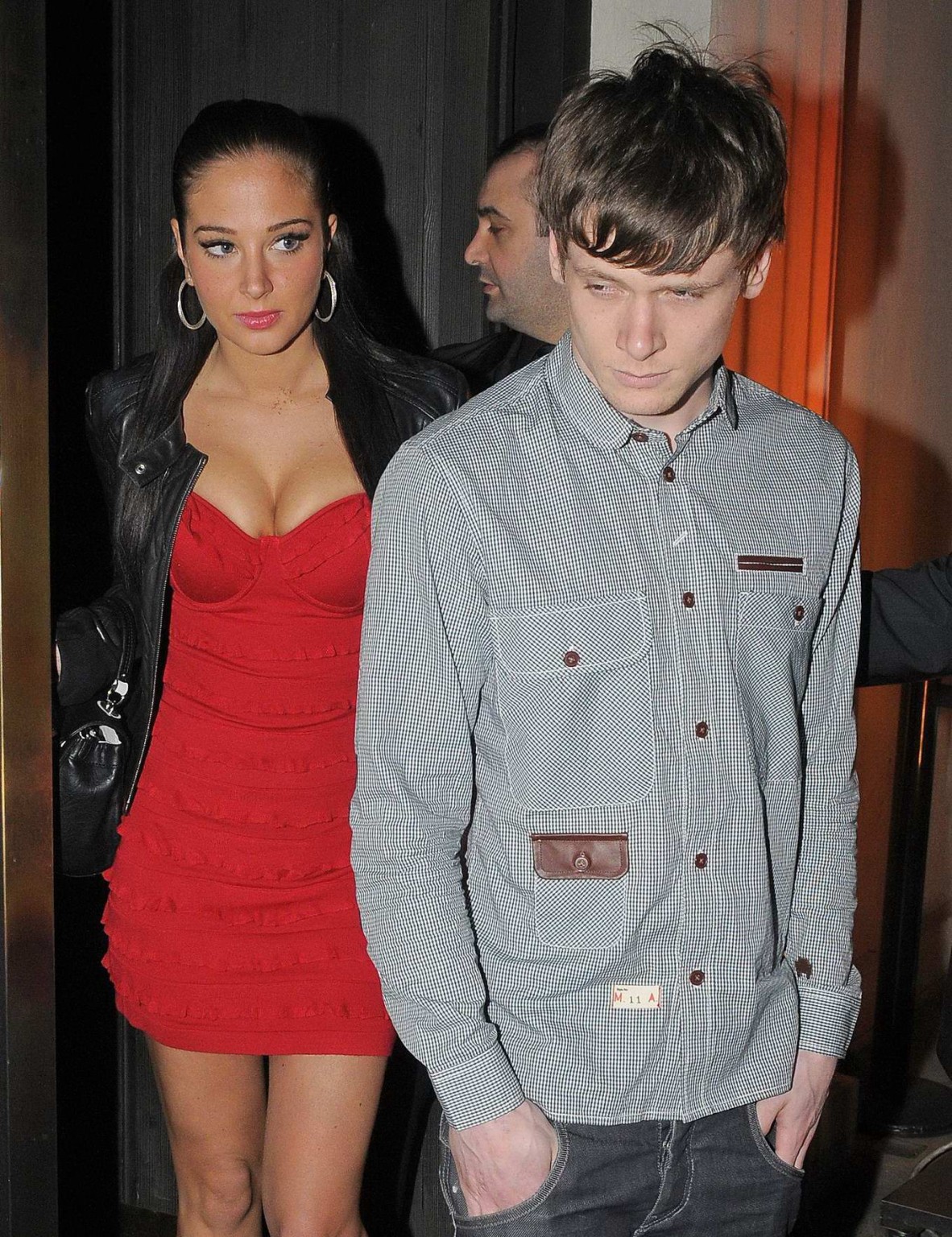 Tulisa Contostavlos showing cleavage and flashing her panties on a night out in  #75268390