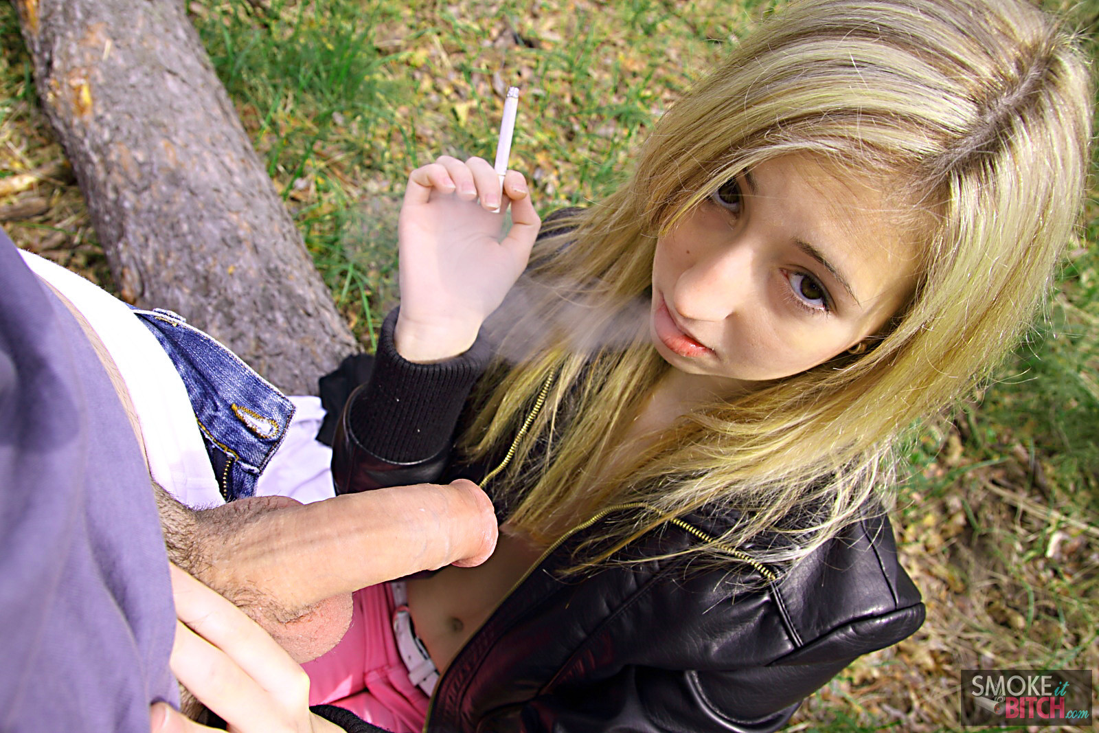 Smoking Blow Job in the Woods  #76545178