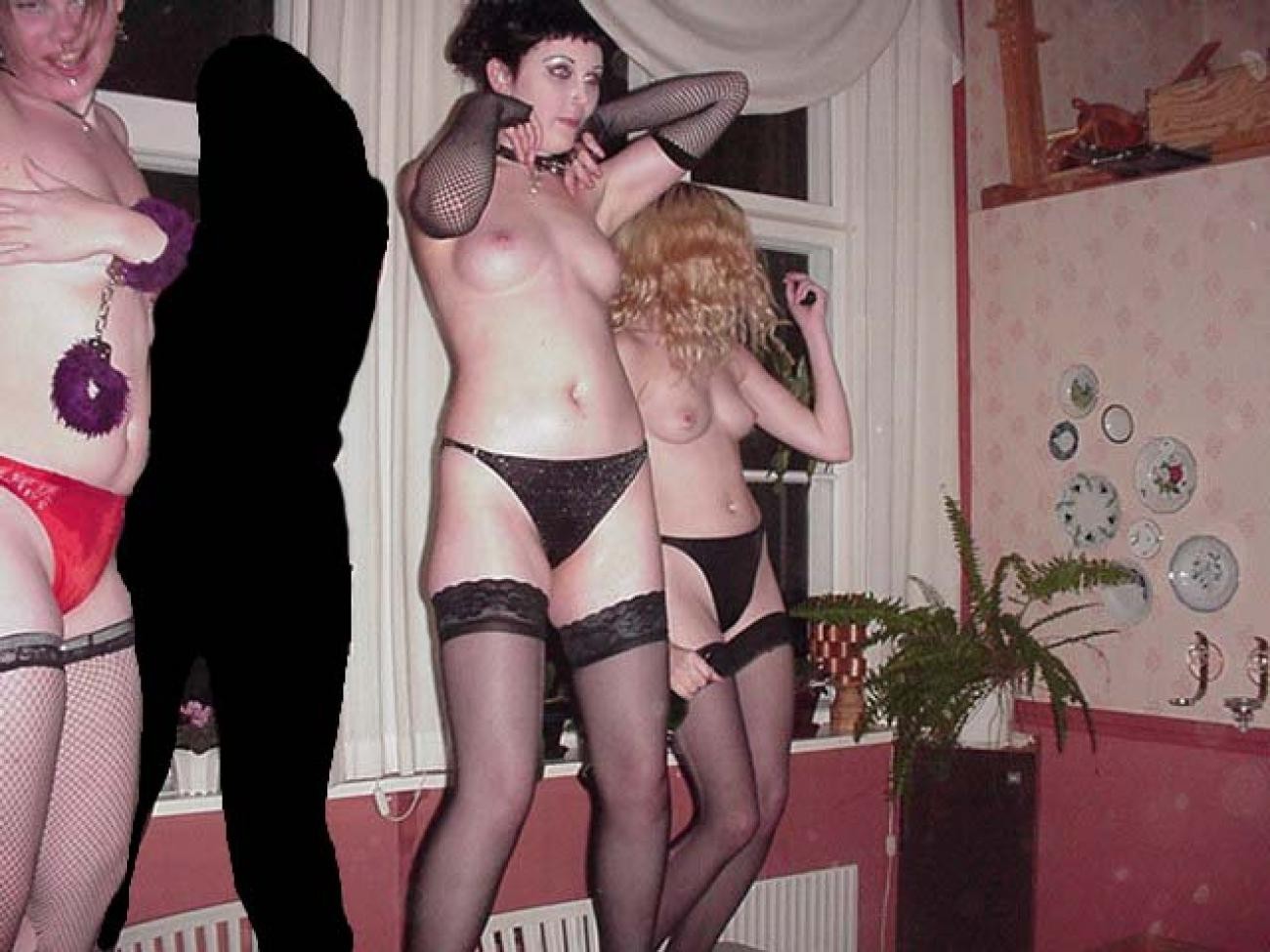 Smashed goth babes at a party getting wild and naughty #77134030