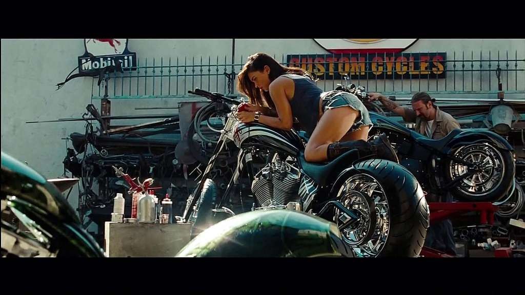 Megan Fox caught in upskirt moment in movie and showing her tits #75335847