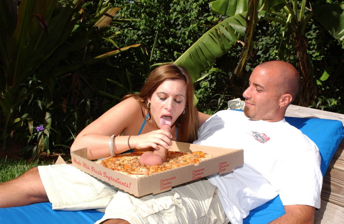 Bigtitty redhead Vanessa Lee banging the pizza delivery dude #78850098