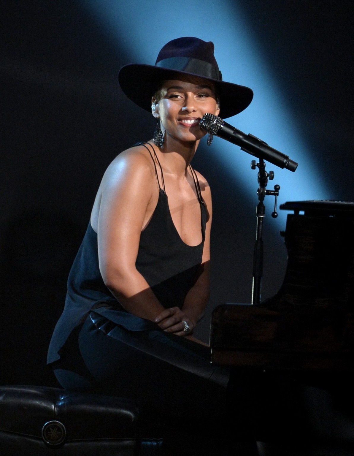 Alicia Keys braless wearing a low cut top for  'A GRAMMY Salute To The Beatles'  #75206117