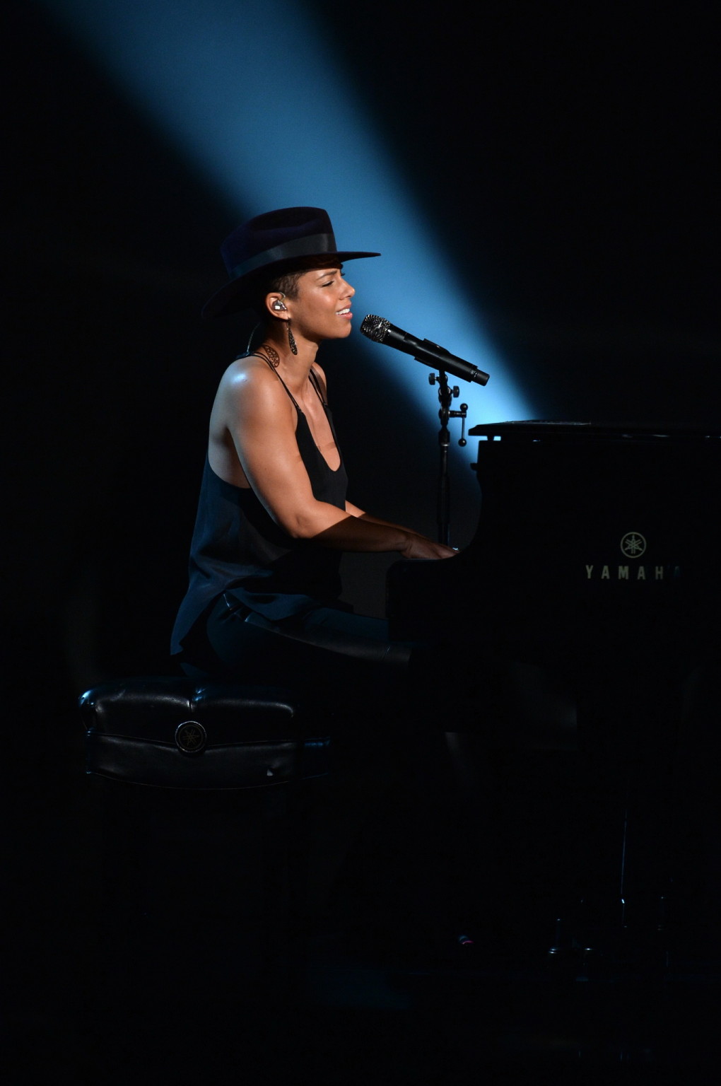 Alicia Keys braless wearing a low cut top for  'A GRAMMY Salute To The Beatles'  #75206136