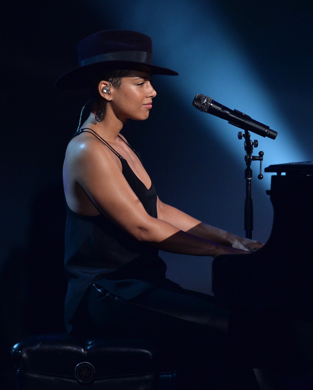 Alicia Keys braless wearing a low cut top for  'A GRAMMY Salute To The Beatles'  #75206149