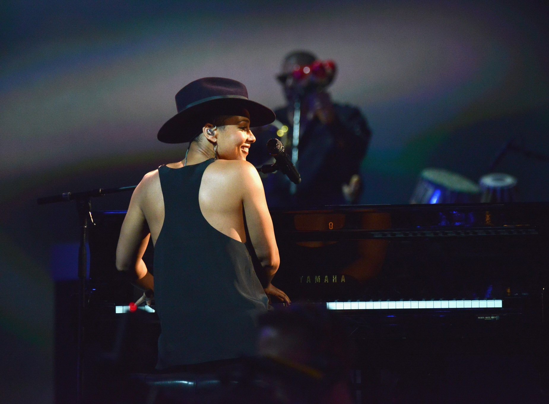 Alicia Keys braless wearing a low cut top for  'A GRAMMY Salute To The Beatles'  #75206191