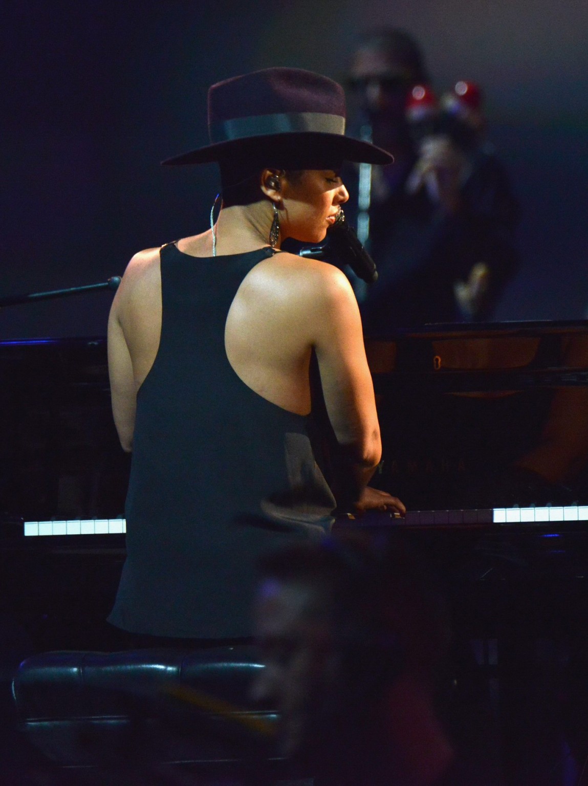Alicia Keys braless wearing a low cut top for  'A GRAMMY Salute To The Beatles'  #75206196
