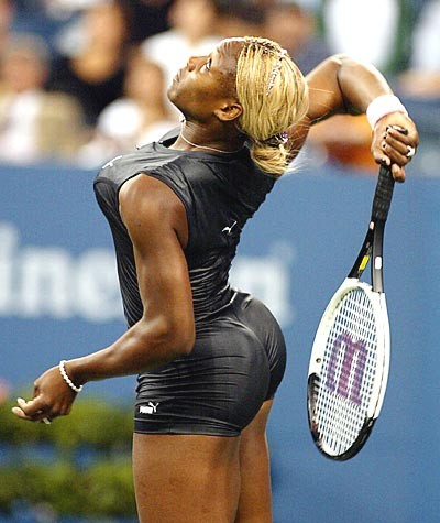 nubian tennis powerhouse Serina Williams bikini and see thru blouse #73388577