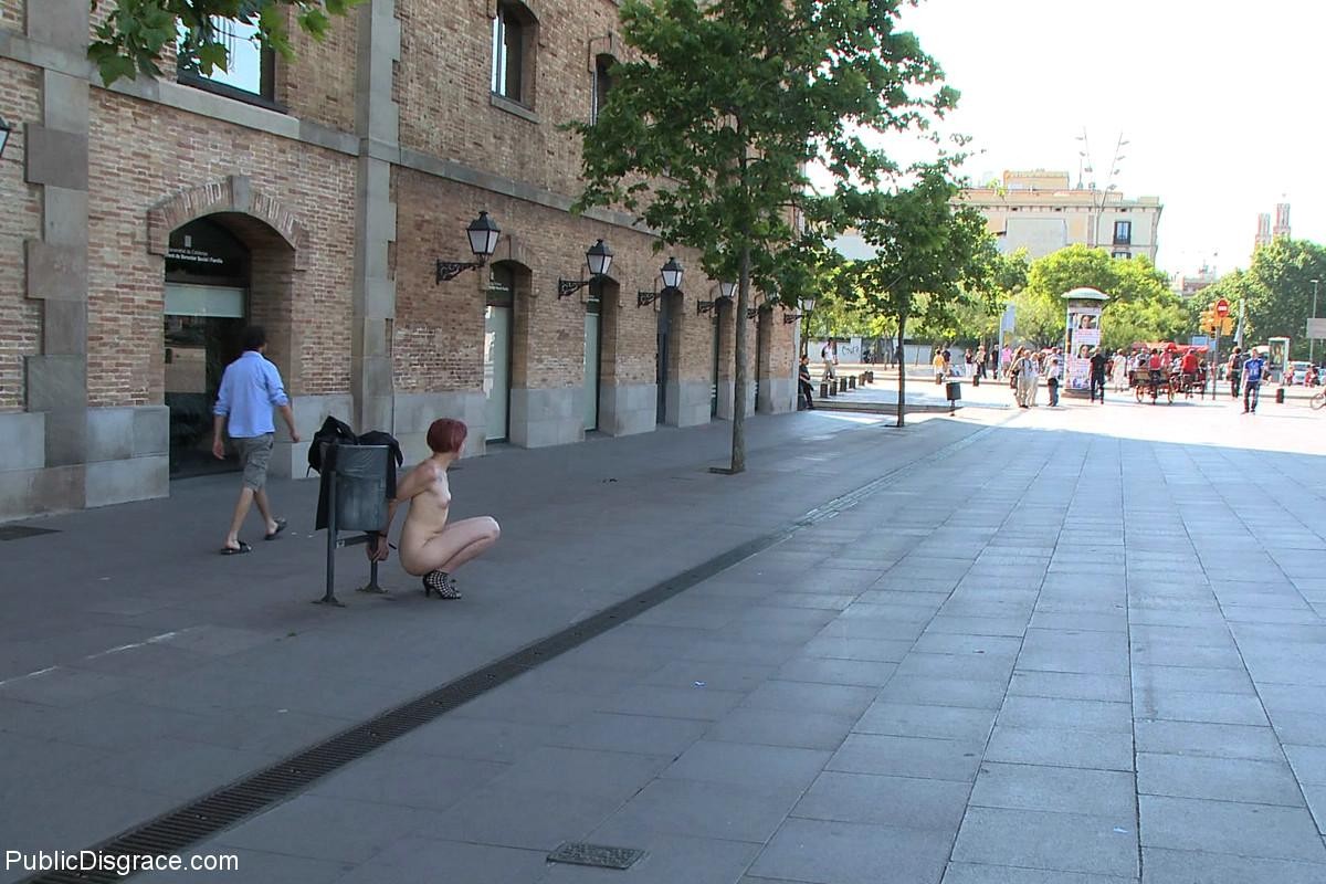 Babe gets stripped, tied up and fucked outdoor in public places #71971855